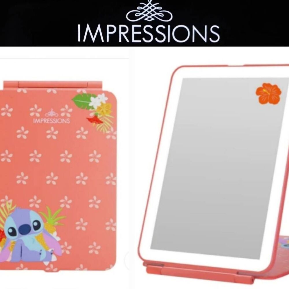 Impressions X Disney's Lilo & Stitch Touch Pad Mini Tri Tone LED Makeup Mirror